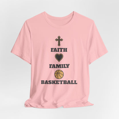 Faith Family Basketball T-Shirt | Inspirational Hooper Tee | Perfect Gift for Players