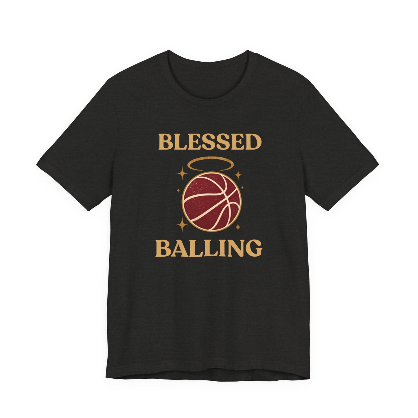 Blessed and Balling Basketball T-Shirt | Faith Halo Tee | Perfect Gift for Hoopers