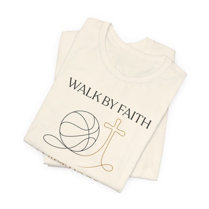 Walk by Faith Quiet Hoops Basketball T-Shirt | Spiritual Tee | Perfect Gift for Hoopers