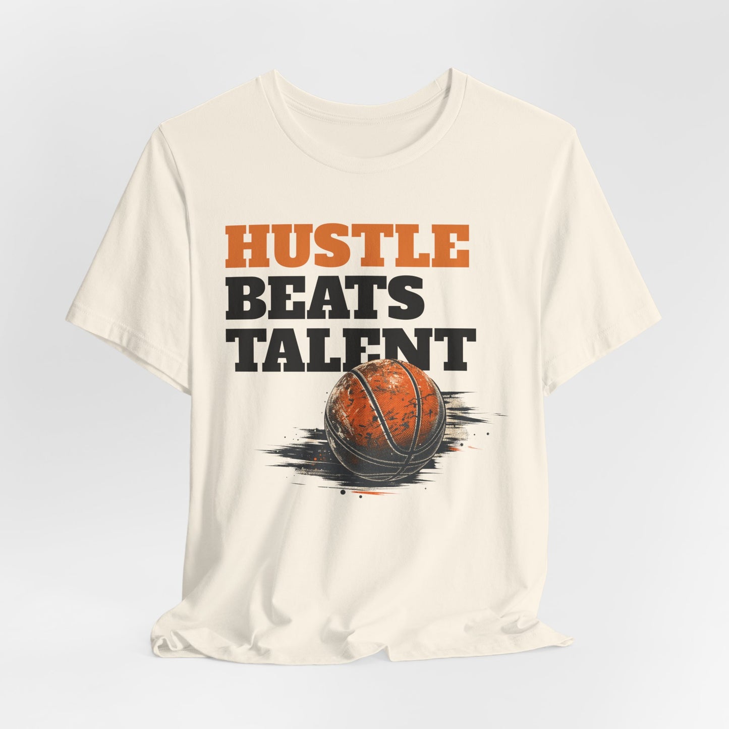 Hustle Beats Talent Basketball T-Shirt | Motivational Hooper Tee | Perfect Gift for Ballers