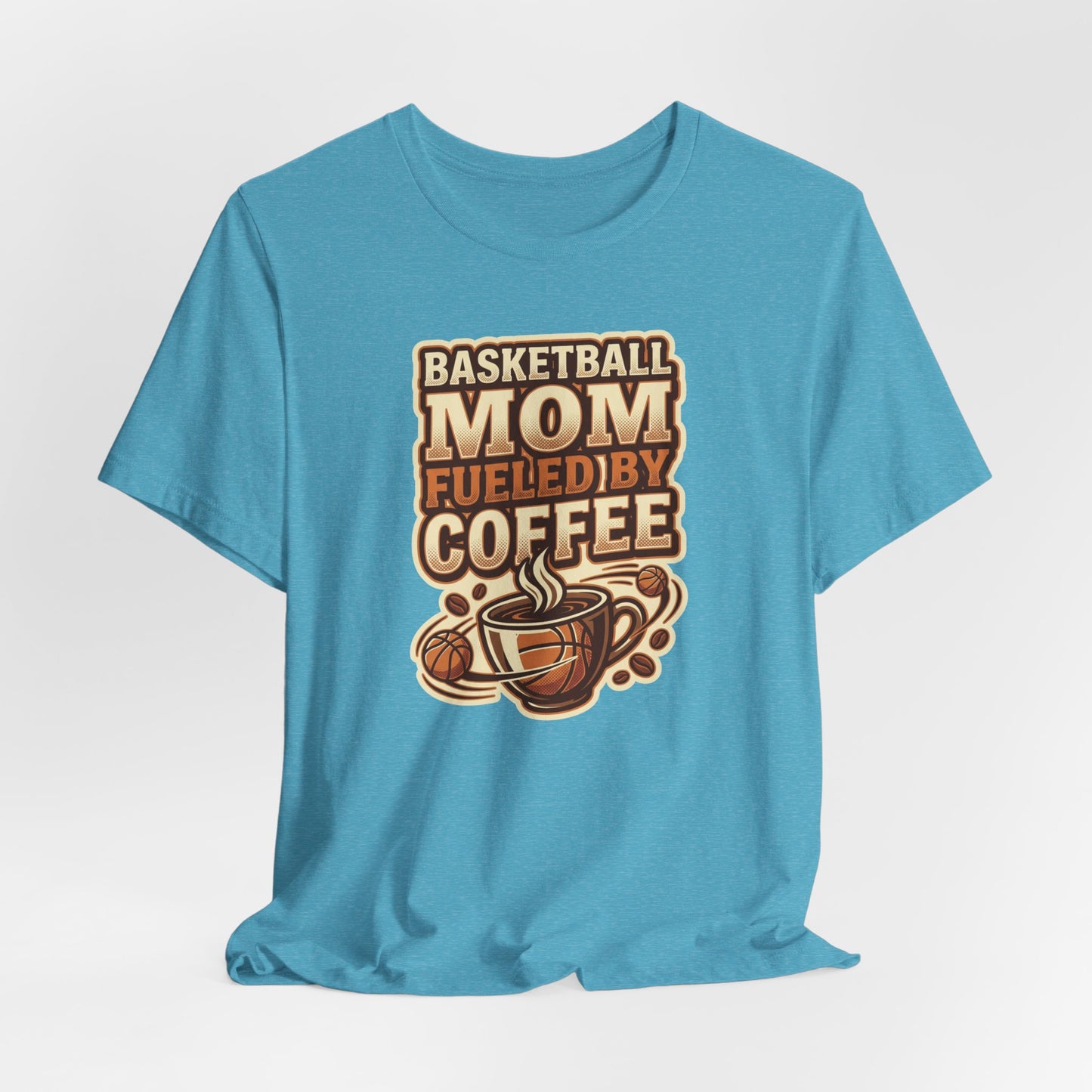 Basketball Mom Fueled by Coffee T-Shirt | Hooper Mom Tee | Perfektes Geschenk