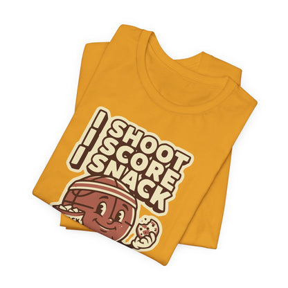 I Shoot I Score I Snack Basketball T-Shirt | Funny Hooper Tee | Gift for Ballers