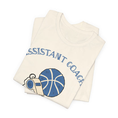 Assistant Coach Basketball T-Shirt | Whistle & Ball Tee | Perfect Coach Gift