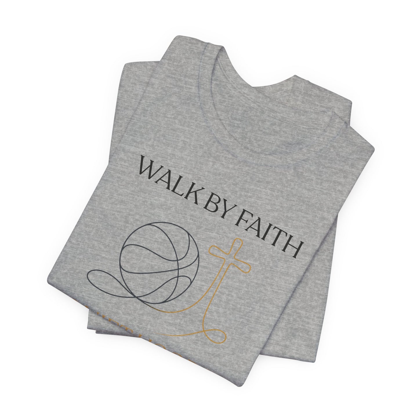 Walk by Faith Quiet Hoops Basketball T-Shirt | Spiritual Tee | Perfect Gift for Hoopers