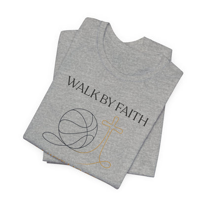 Walk by Faith Quiet Hoops Basketball T-Shirt | Spiritual Tee | Perfect Gift for Hoopers
