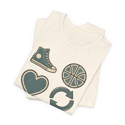 Live Hoop Repeat Basketball T-Shirt | Vintage Hooper Tee | Perfect Gift for Court Players