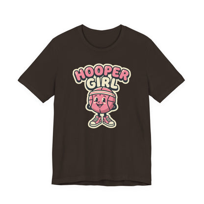 Hooper Girl Basketball T-Shirt | Retro Cartoon Tee | Perfect Gift for Female Players