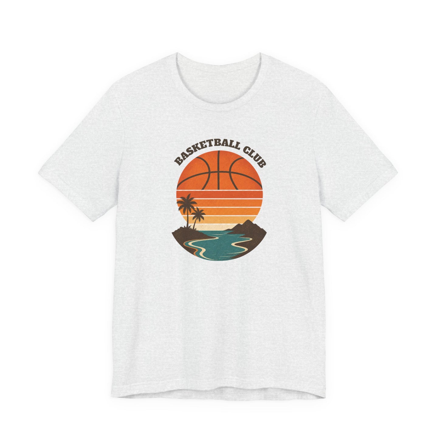 Retro Basketball Club Sunset T-Shirt | Vintage Hoops Tee | Perfect Gift
