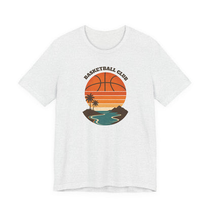 Retro Basketball Club Sunset T-Shirt | Vintage Hoops Tee | Perfect Gift