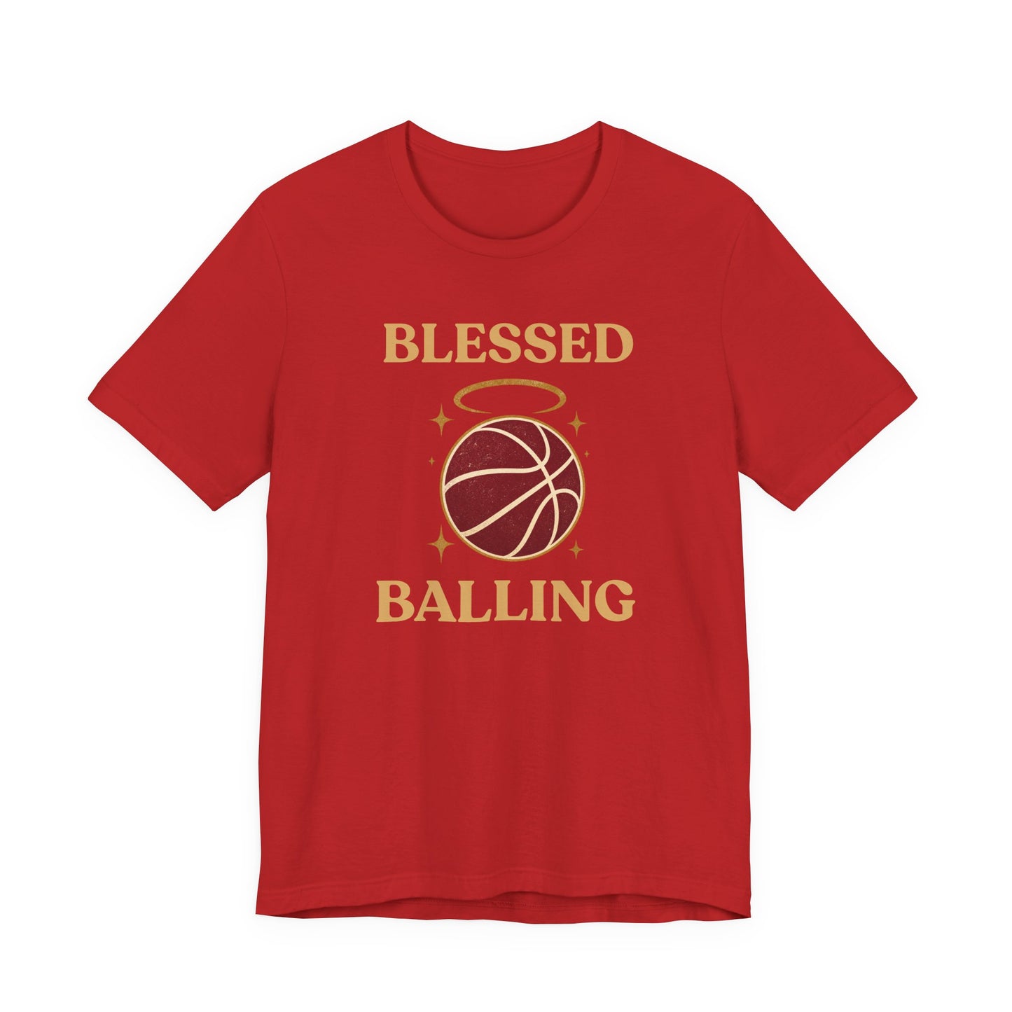 Blessed and Balling Basketball T-Shirt | Faith Halo Tee | Perfect Gift for Hoopers