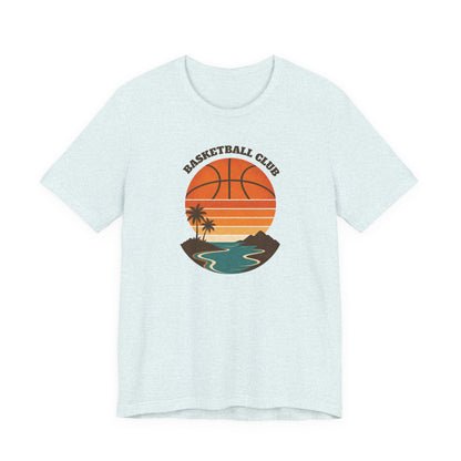 Retro Basketball Club Sunset T-Shirt | Vintage Hoops Tee | Perfect Gift