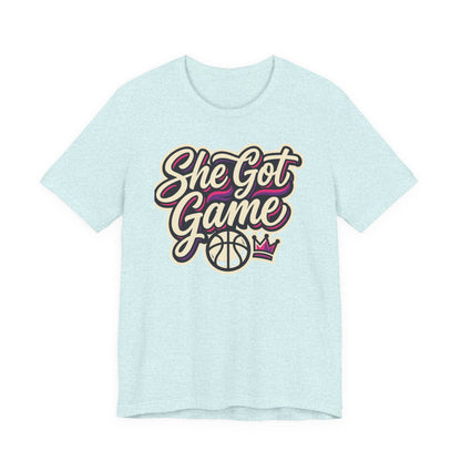 She Got Game Basketball T-Shirt | Women's Hoops Tee | Perfect Gift for Female Players