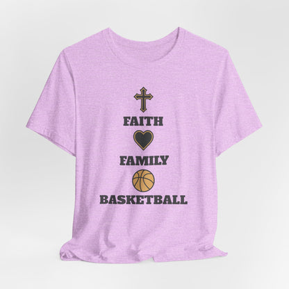 Faith Family Basketball T-Shirt | Inspirational Hooper Tee | Perfect Gift for Players