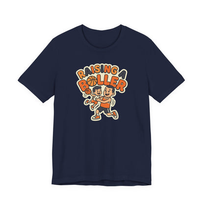 Raising a Baller Basketball T-Shirt | Parent Pride Tee | Perfect Gift for Hoops Families