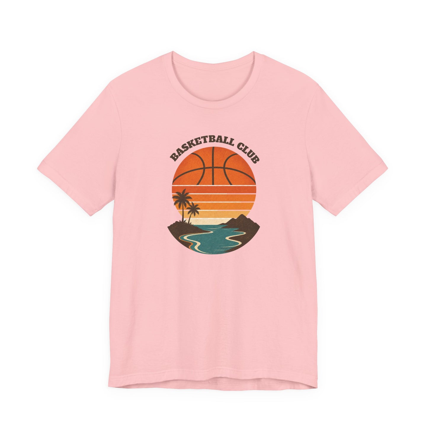 Retro Basketball Club Sunset T-Shirt | Vintage Hoops Tee | Perfect Gift
