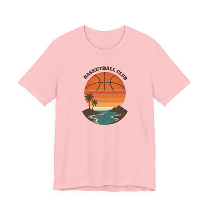 Retro Basketball Club Sunset T-Shirt | Vintage Hoops Tee | Perfect Gift