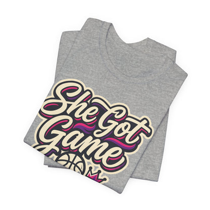 She Got Game Basketball T-Shirt | Women's Hoops Tee | Perfect Gift for Female Players