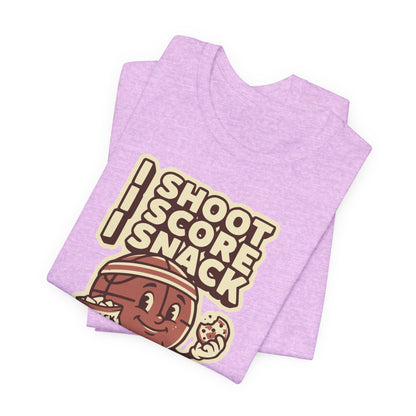 I Shoot I Score I Snack Basketball T-Shirt | Funny Hooper Tee | Gift for Ballers