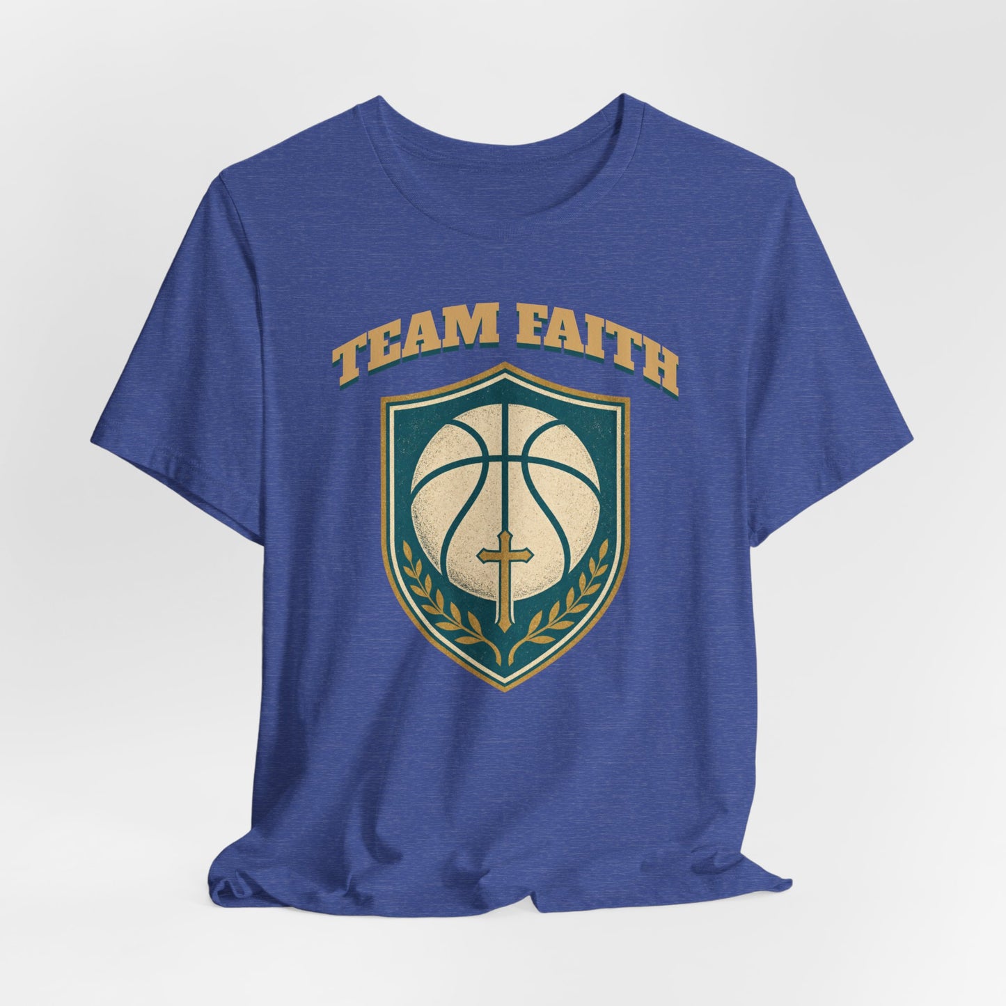 Team Faith Basketball T-Shirt | Cross & Hoops Tee | Spiritual Hoopers Gift