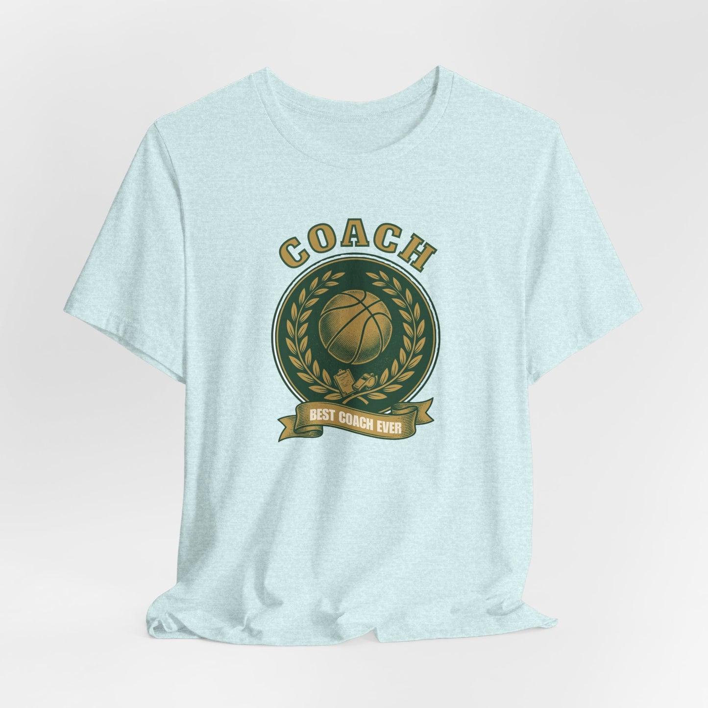 Best Coach Ever Basketball T-Shirt | Coach Crest Tee | Perfect Gift for Coaches