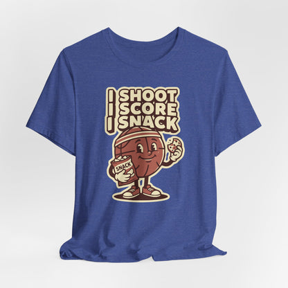 I Shoot I Score I Snack Basketball T-Shirt | Funny Hooper Tee | Gift for Ballers