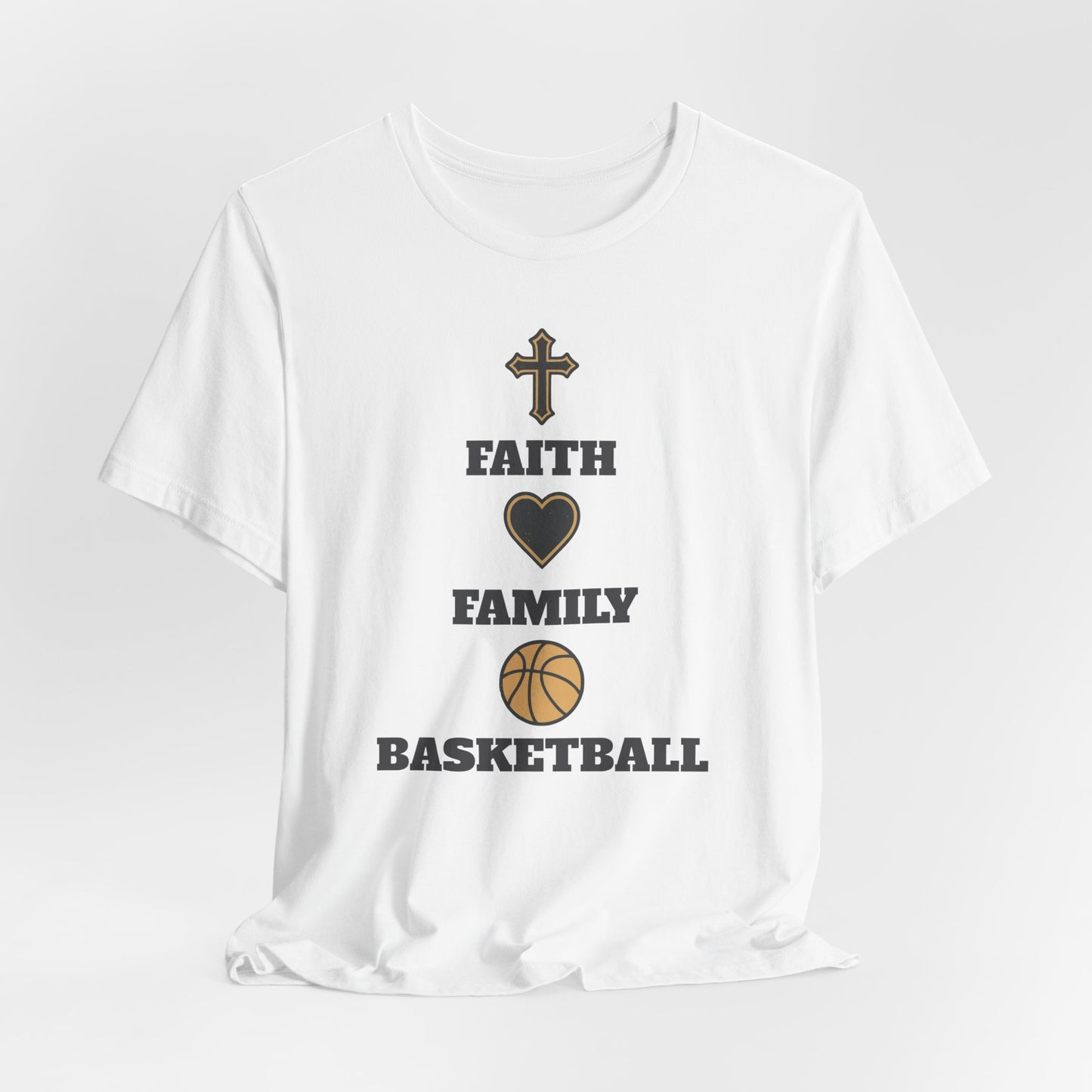 Faith Family Basketball T-Shirt | Inspirations-Hooper Tee | Geschenk für Spieler