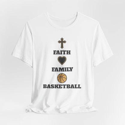 Faith Family Basketball T-Shirt | Inspirational Hooper Tee | Perfect Gift for Players