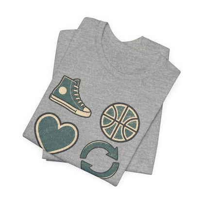 Live Hoop Repeat Basketball T-Shirt | Vintage Hooper Tee | Perfect Gift for Court Players