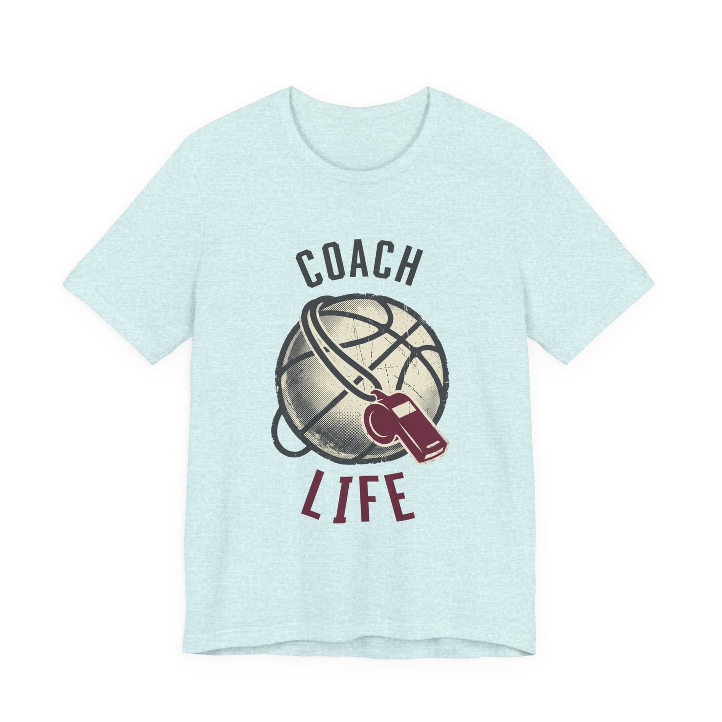 Coach Life Basketball T-Shirt | Whistle & Ball Tee | Perfect Gift for Coaches
