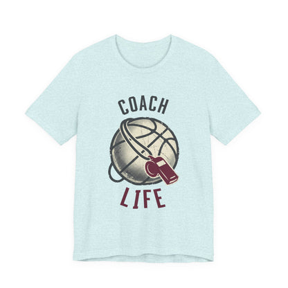 Coach Life Basketball T-Shirt | Whistle & Ball Tee | Perfect Gift for Coaches