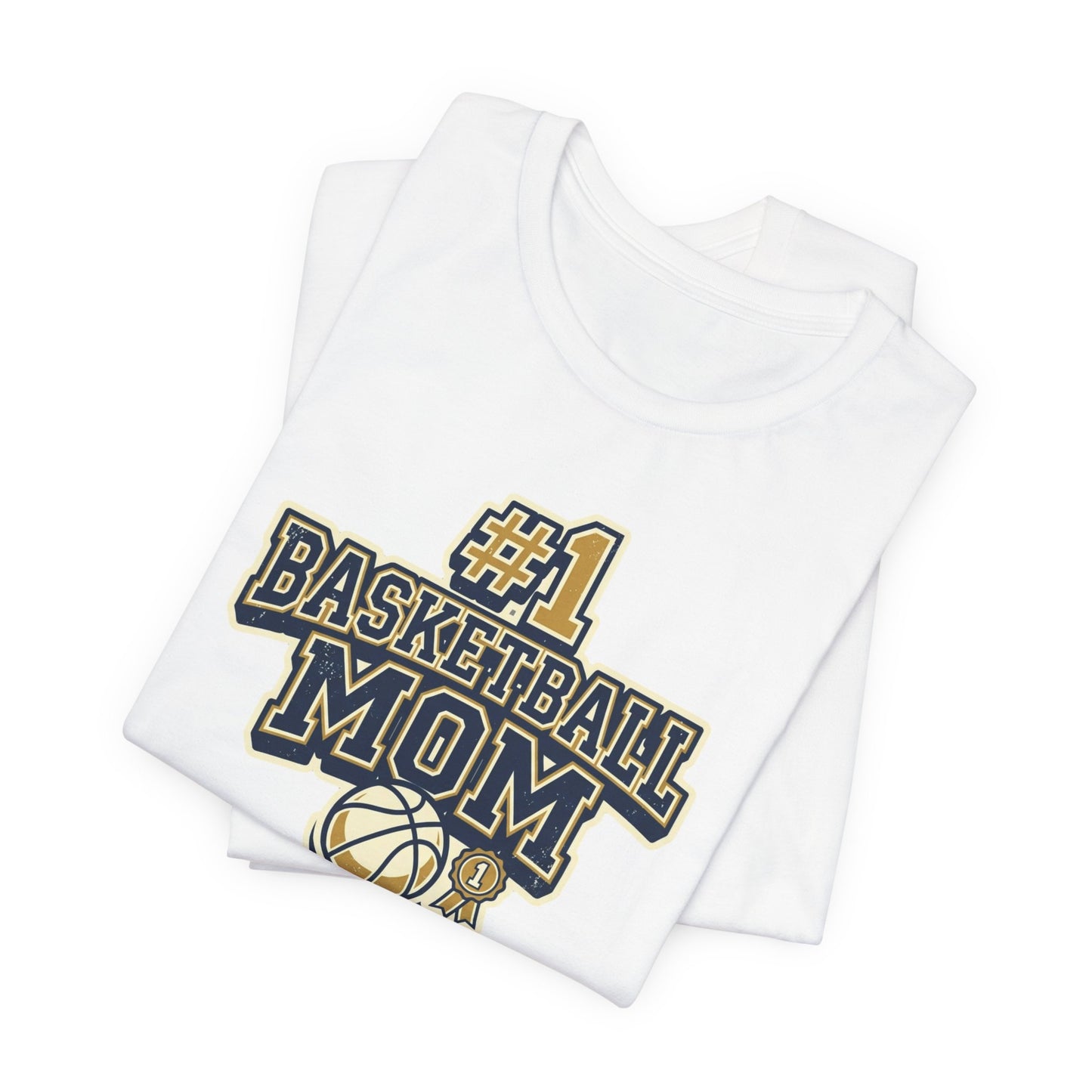 #1 Basketball Mom T-Shirt | Navy & Gold Award Grafik | Perfektes Geschenk