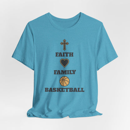 Faith Family Basketball T-Shirt | Inspirational Hooper Tee | Perfect Gift for Players