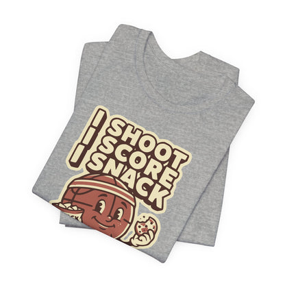 I Shoot I Score I Snack Basketball T-Shirt | Funny Hooper Tee | Gift for Ballers