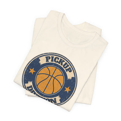 Pickup Division Retro Basketball T-Shirt | Vintage Badge Tee | Perfect Gift for Hoopers