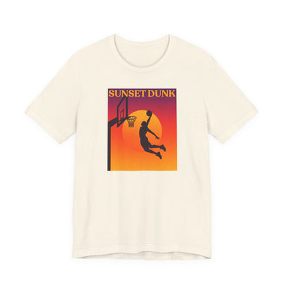 Sunset Dunk Basketball T-Shirt | Retro Silhouette Tee | Perfect Gift for Hoopers