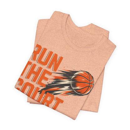 Run The Court Basketball T-Shirt | Motion Hooper Tee | Perfect Gift for Players