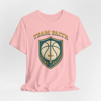 Team Faith Basketball T-Shirt | Cross & Hoops Tee | Spiritual Hoopers Gift