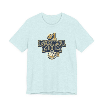 #1 Basketball Mom Tee | Navy & Gold Award Graphic | Perfect Gift for Hooper Parents