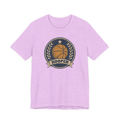 Hooper Vintage Badge Basketball T-Shirt | Retro Gold Star Tee | Perfect Gift for Ballers