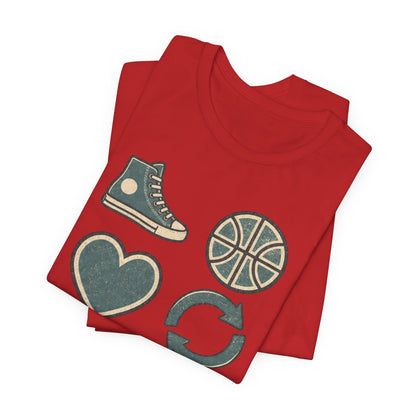 Live Hoop Repeat Basketball T-Shirt | Vintage Hooper Tee | Perfect Gift for Court Players