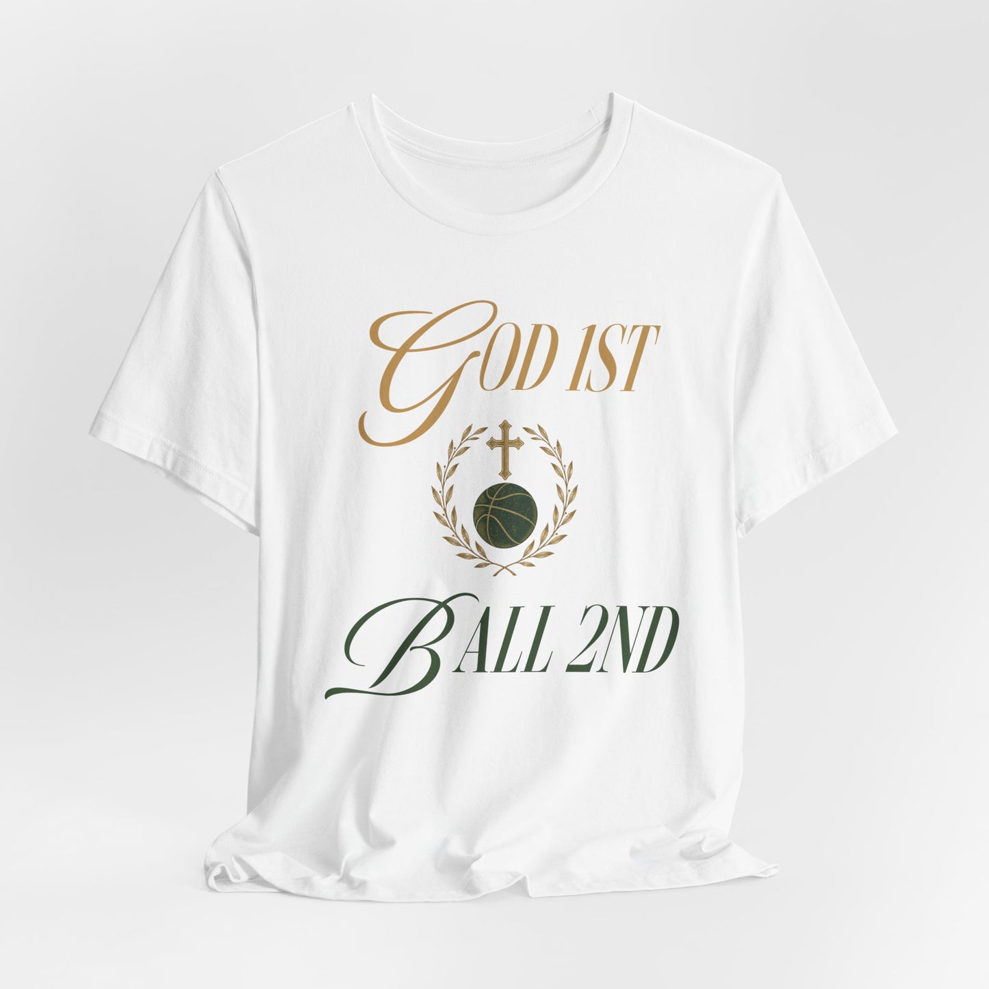 God First Ball 2nd Basketball T-Shirt | Glaube-Hooper Tee | Perfektes Geschenk