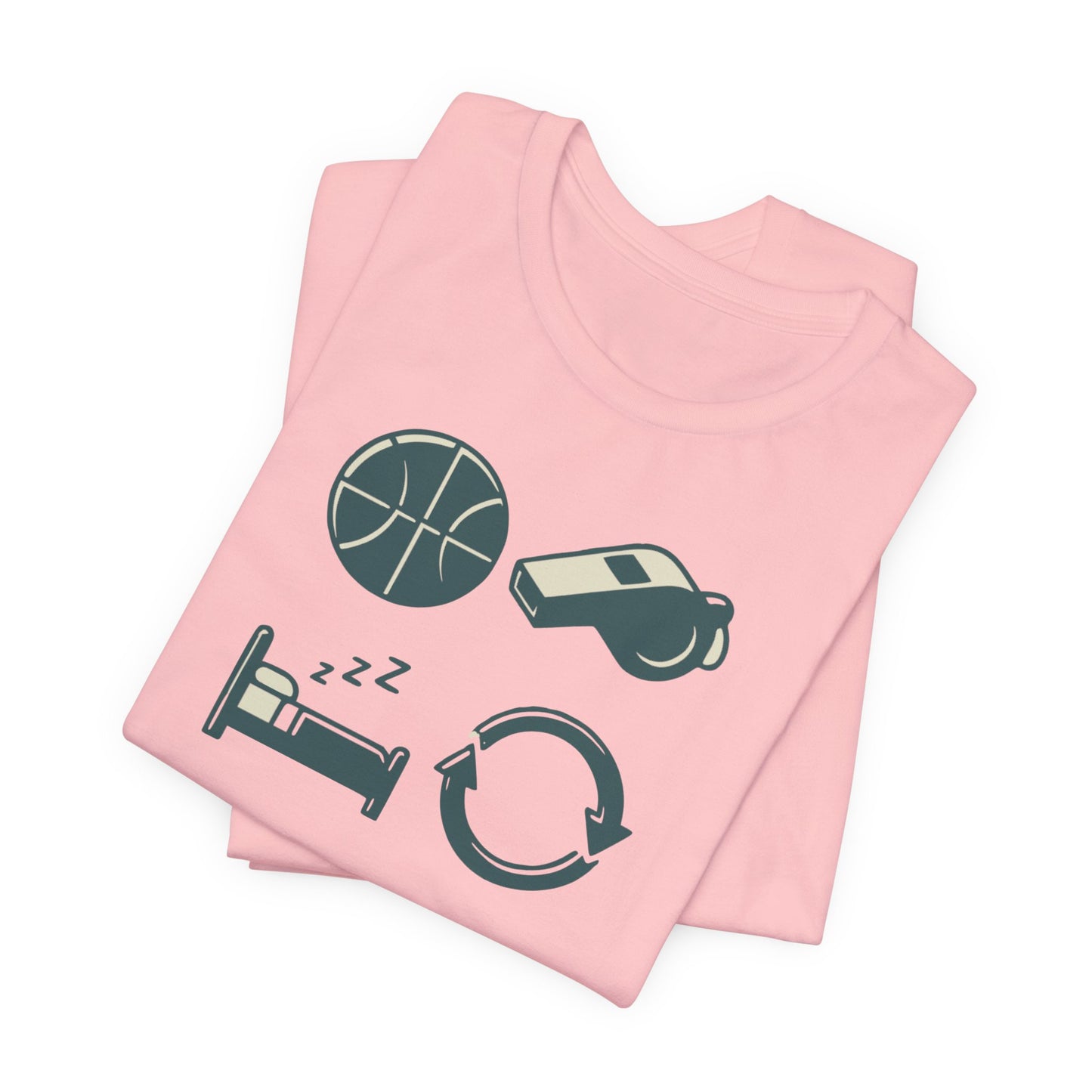 Coach Sleep Repeat Basketball T-Shirt | Hooper's Cycle Tee | Perfect Gift