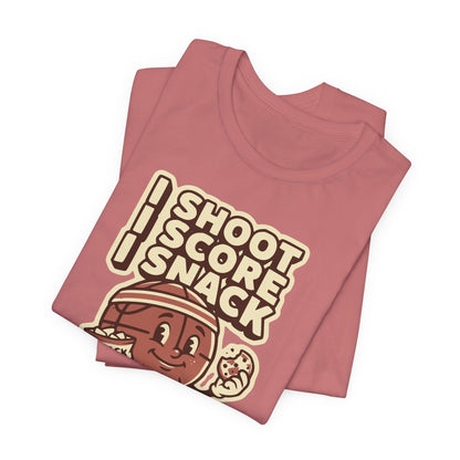I Shoot I Score I Snack Basketball T-Shirt | Funny Hooper Tee | Gift for Ballers