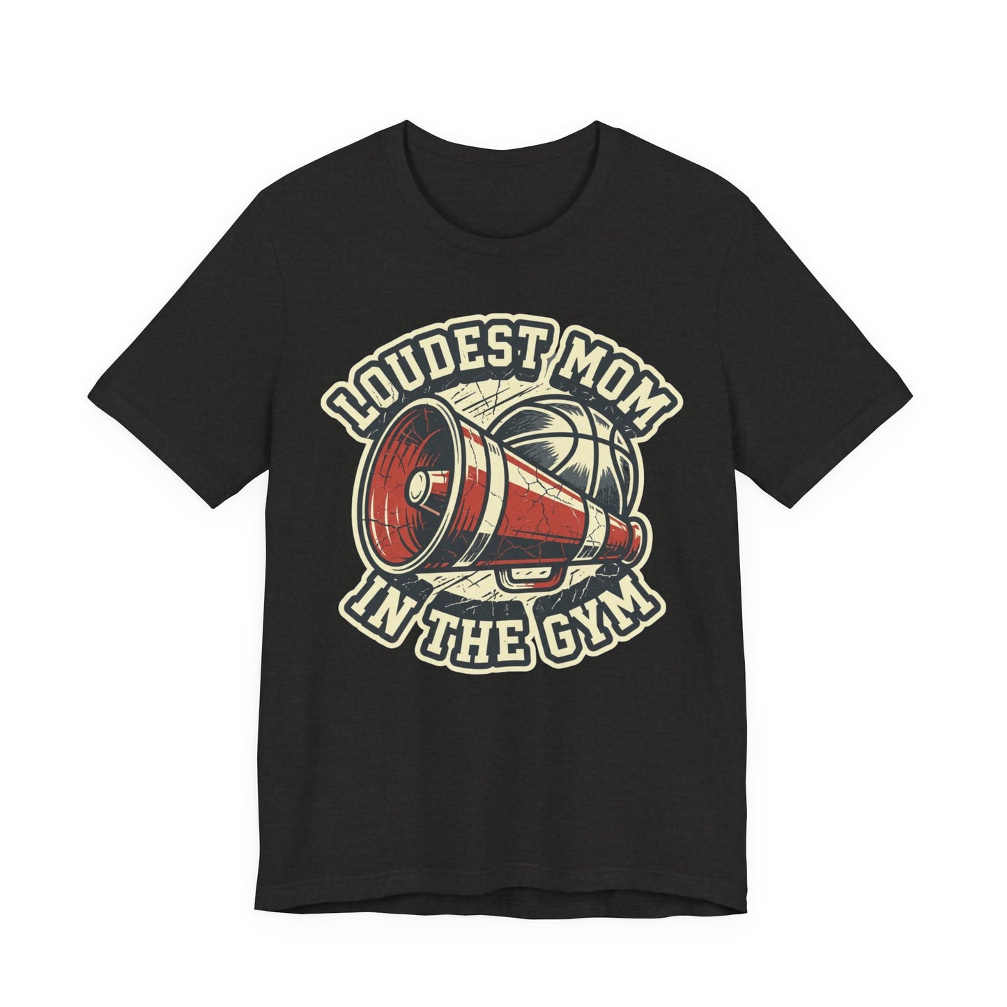 Loudest Mom in the Gym Basketball T-Shirt | Megaphon Tee | Perfektes Geschenk
