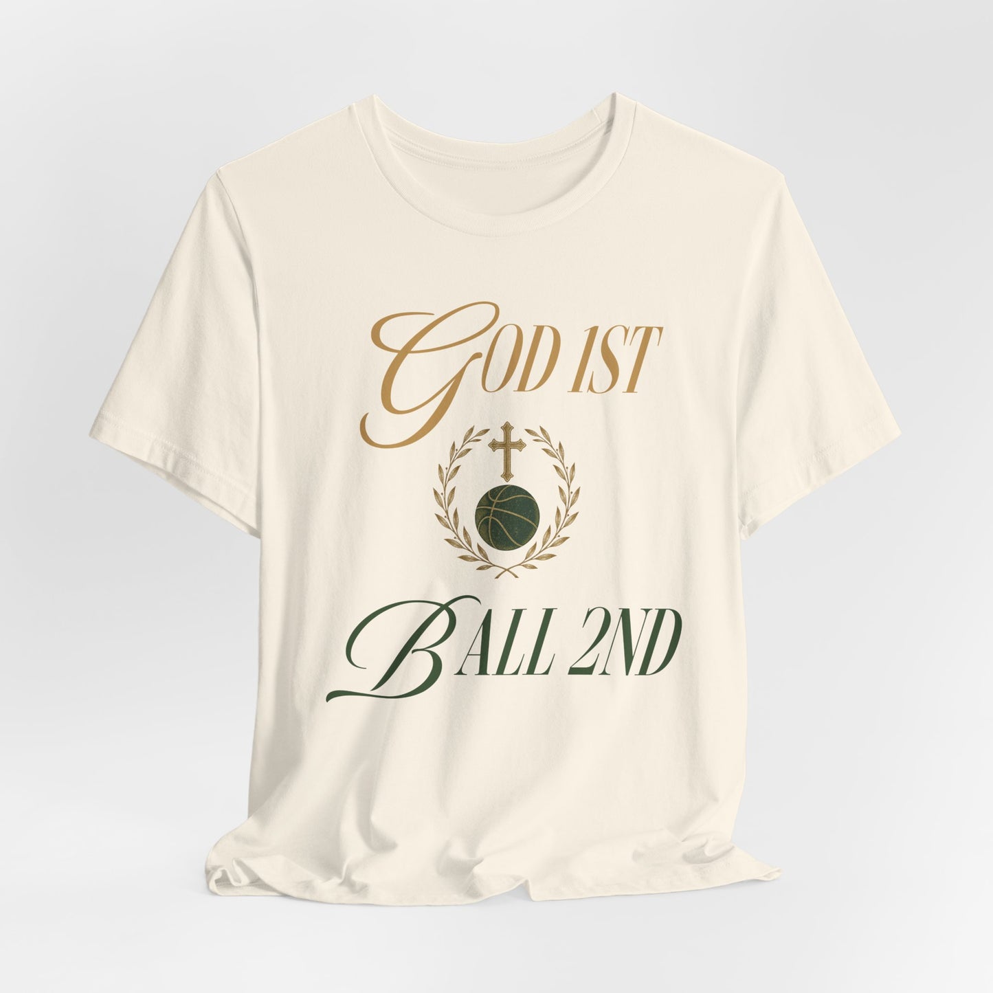 God First Ball 2nd Basketball T-Shirt | Glaube-Hooper Tee | Perfektes Geschenk