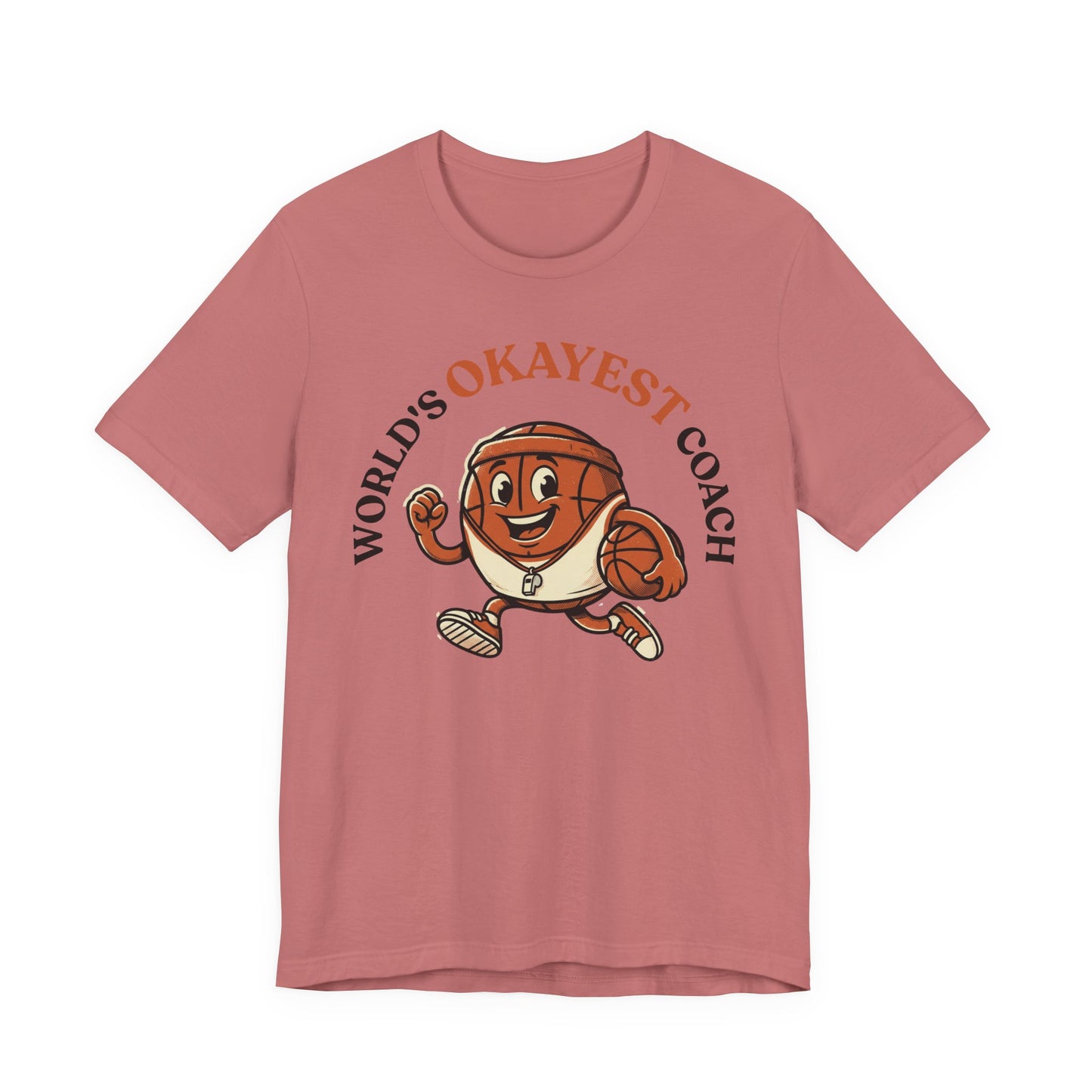 World's Okayest Coach Basketball T-Shirt | Funny Hooper Tee | Gift for Coaches