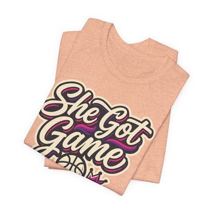She Got Game Basketball T-Shirt | Women's Hoops Tee | Perfect Gift for Female Players