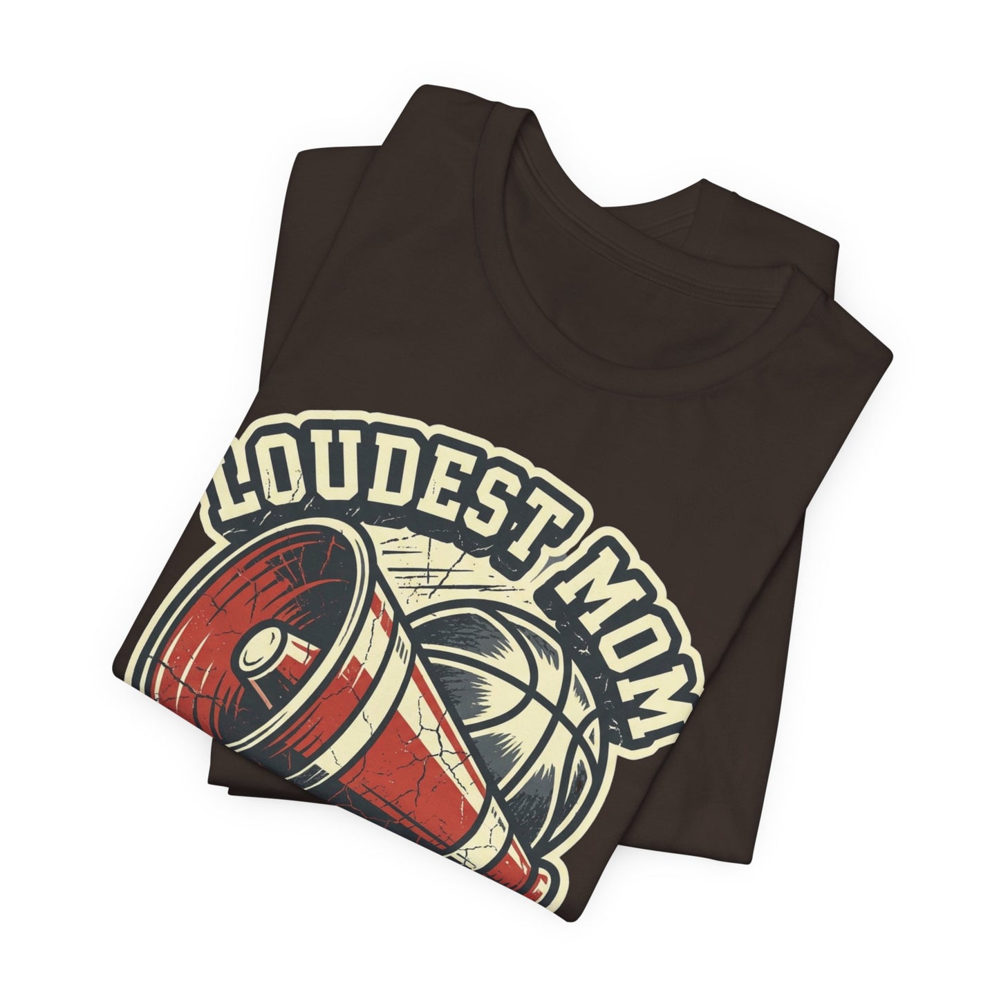 Loudest Mom in the Gym Basketball T-Shirt | Megaphon Tee | Perfektes Geschenk