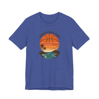 Retro Basketball Club Sunset T-Shirt | Vintage Hoops Tee | Perfect Gift