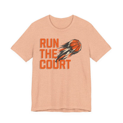 Run The Court Basketball T-Shirt | Motion Hooper Tee | Perfect Gift for Players
